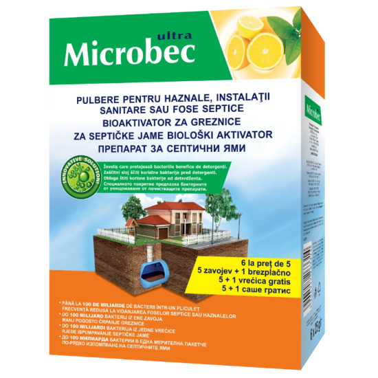 BROS - Microbec tratament pt instalatii, haznale, fose septice 25 g B6490 – Bros B6490