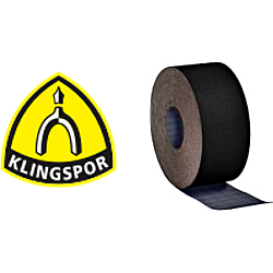 Rola abraziva pe suport de panza KL382G, granulatie G120, 10 mm x 50 m, KLINGSPOR KL382G120