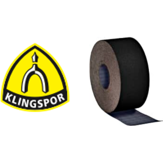 Rola abraziva pe suport de panza KL382G, granulatie G80, 10 mm x 50 m, KLINGSPOR KL382G80 – KLINGSPOR KL382G80