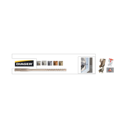 Burghiu SDS-Plus pentru montaj suruburi de tamplarie (WHO) DIAGER 6.5X260 mm, lungime de lucru 200 mm, TSDS6.5X200X260