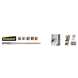 Burghiu SDS-Plus pentru montaj suruburi de tamplarie (WHO) DIAGER 6.5X210 mm, lungime de lucru 150 mm, TSDS6.5X150X210