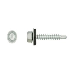 Surub autoforant, pentru lemn, cu cap hexagonal si saiba EPDM, 4.8X19mm, AHG4,8X19 (set de 100 buc.) Surub autoforant, pentru lemn, cu cap hexagonal si saiba EPDM, 4.8X19mm, AHG4,8X19 (set de 100 buc.)