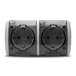 Eva-priza cu CP cu Capac Dubla Pt(ip54)