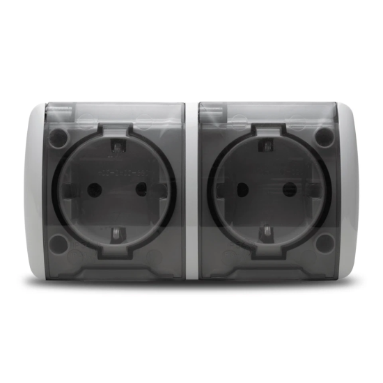 Eva-priza cu CP cu Capac Dubla Pt(ip54) PDCPTE – Elbi Electric & lighting PDCPTE