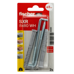 Diblu din nailon cu carlig SHR 8x80 mm Fischer, 563089 Diblu din nailon cu carlig SHR 8x80 mm Fischer, 563089