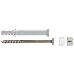 Set fixare obiecte sanitare ceramice cu diblu 8 mm si surub 6x65 mm, S 8 RD WCR, Fischer, 60570 (set de 25 buc.)