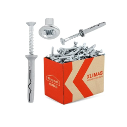 Diblu cu surub pentru montaj prin percutie Wkret-met Klimas 8 50 mm, pentru beton, BCA, caramida si gips-carton, DP80X50 (set de 100 buc.)