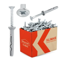 Diblu cu surub pentru montaj prin percutie Wkret-met Klimas 10 100 mm, pentru beton, BCA, caramida si gips-carton, DP100X100 Diblu cu surub pentru montaj prin percutie Wkret-met Klimas 10 100 mm, pentru beton, BCA, caramida si gips-carton, DP100X100