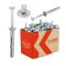 Diblu cu surub pentru montaj prin percutie Wkret-met Klimas 10 100 mm, pentru beton, BCA, caramida si gips-carton, DP100X100