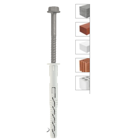 Diblu premium de fixare cu holsurub, cap hexagonal M8x80mm, Klimas Wkret-met – Klimas KPR08080K