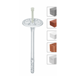 Diblu pentru polistiren cu cui din plastic, zona scurta de expandare, LTX 10x120 mm,, LTX10120