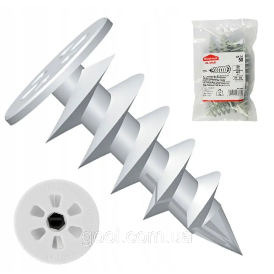 Melc pentru fixarea polistirenului extrudat, WK-DS 50 mm, Klimas Wkret-Met WKDS050 – Klimas WKDS050