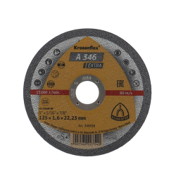 Disc de debitare Kronenflex A346 Extra pentru inox si otel, 125X1.6X22.23 mm, KLINGSPOR A346125