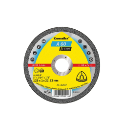 Disc de debitare Kronenflex A60 Extra pentru inox si metal universal, cu bavuri reduse, 125X1X22.23 mm, KLINGSPOR A60125