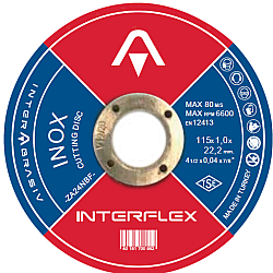 Disc de debitare pentru inox si otel Interflex, 115X1X22.23 mm, Interabrasiv - KLINGSPOR U4079111010 Disc de debitare pentru inox si otel Interflex, 115X1X22.23 mm, Interabrasiv - KLINGSPOR U4079111010