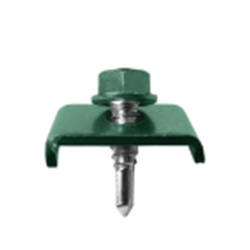 Clema prindere panou gard bordurat cu surub autoforant 6.3X25mm RAL6005, CLEMA 6.3X25C (set de 50 buc.)
