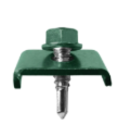 Clema prindere panou gard bordurat cu surub autoforant 6.3X25mm RAL6005, CLEMA 6.3X25C