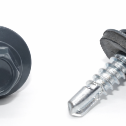 Surub autoforant, pentru metal, cu cap hexagonal si saiba EPDM, 4.8X19mm RAL7024, AHG 4.8X19M 7024 Surub autoforant, pentru metal, cu cap hexagonal si saiba EPDM, 4.8X19mm RAL7024, AHG 4.8X19M 7024
