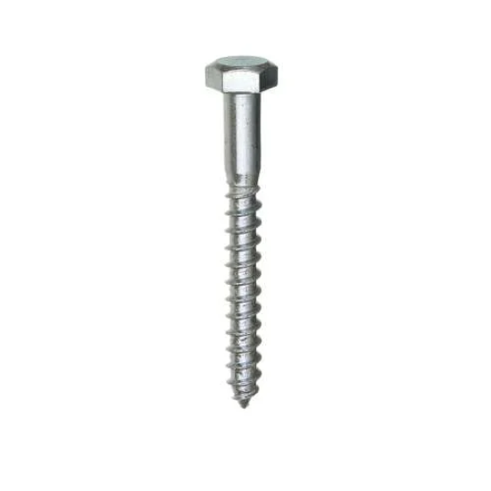 Duplifix SPH6x100 – Surub pentru lemn, cu cap hexagonal, DIN 571, zincat alb, 6x100mm Surub pentru lemn, cu cap hexagonal, DIN 571, zincat alb, 6x100mm – Duplifix SPH6x100