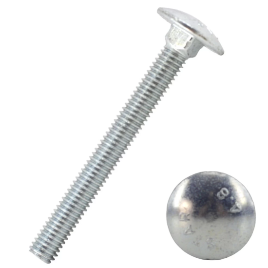 Duplifix ST8x100 – Surub cu cap torbant, DIN 603, 8x100mm Surub cu cap torbant, DIN 603, 8x100mm – Duplifix ST8x100