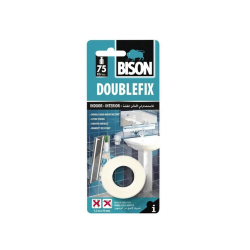 BISON Double Fix banda dublu adeziva pentru interior 75kg/roll 1,5mx19mm BL, DF1519 BISON Double Fix banda dublu adeziva pentru interior 75kg/roll 1,5mx19mm BL, DF1519