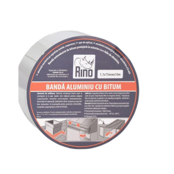 RINO Banda aluminiu cu bitum 1,1mmx150mmx10m, BB1115 RINO Banda aluminiu cu bitum 1,1mmx150mmx10m, BB1115