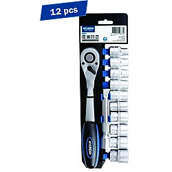 Hyundai HY-59633 - Set 12 chei clichet tubulare 1/2", profesional si complet