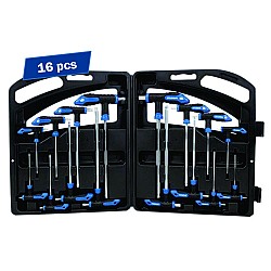 Set 16 chei HEX + TORX maner T Hyundai HY-59551 Set 16 chei HEX + TORX maner T Hyundai HY-59551