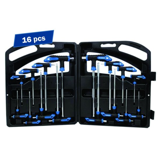 Hyundai HY-59551 – Set 16 chei HEX + TORX maner T Hyundai HY-59551 Set 16 chei HEX + TORX maner T Hyundai HY-59551 – Hyundai HY-59551