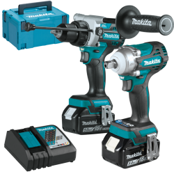 Set 2 scule Mașină de găurit cu percuție (DHP486Z)  plus Mașină de înșurubat cu impact (DTW301Z)