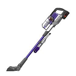 Aspirator vertical pe acumulator 4 in 1 Black & Decker BHFEV362DP-QW, 3 viteze, autonomie pana la 95 min, indicator status LED, capacitate rezervor 0.75 L, perie pentru parul de animale, livrat cu incarcator si acumulator 36 V 2.5 Ah