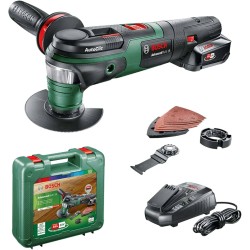 Unealta multifunctionala oscilanta cu acumulator 18V Bosch Advanced Multi 18, livrata cu accesorii, 1 x acumulator 18V PBA 2.5 Ah si valiza transport Unealta multifunctionala oscilanta cu acumulator 18V Bosch Advanced Multi 18, livrata cu accesorii, 1 x acumulator 18V PBA 2.5 Ah si valiza transport