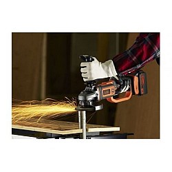 Polizor unghiular compatibil cu acumulator, 18V, 8600 rpm, 125 mm, Black Decker BCG720N-XJ - SOLO