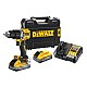Masina de gaurit si insurubat cu acumulator 18V PowerStack Dewalt DCD805H2T-QW, motor fara perii, cuplu 90 Nm, 2 x acumulator 5.0 Ah, incarcator si valiza transport