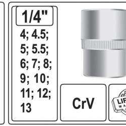 STELS - Trusa chei tubulare si biti cu antrenor de 1/4 inch - 29 piese