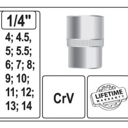 STELS - Trusa chei tubulare si biti cu antrenor de 1/4 inch - 57 piese