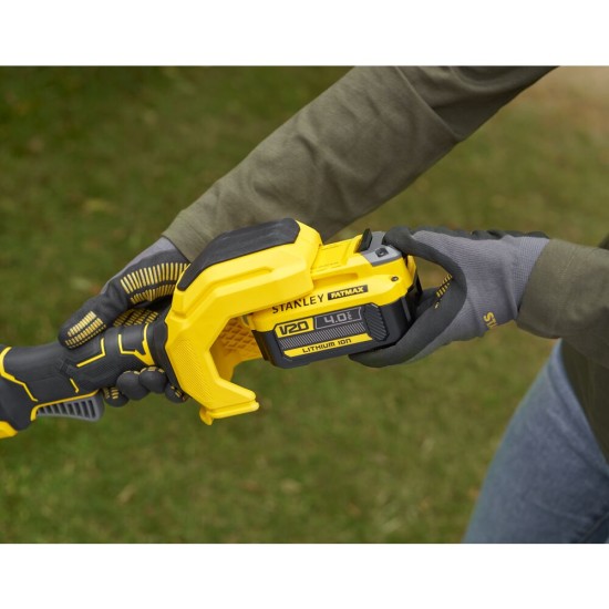 Trimmer cu acumulator 18V Stanley Fatmax SFMSTB930M-QW, motor fara perii, latime de taiere 28 sau 33 cm, 1 x acumulator 4.0 Ah si incarcator – STANLEY SFMSTB930M-QW
