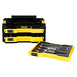 Kit 3 sertare 126 piese STANLEY FATMAX FMMT98107-1, 1/4 si 1/2 inch, conectivitate PRO-STACK , clichet bi-material 120 dinti, tubulare lungi, chei fixe, design durabil, maner pliabil, Kit 3 sertare 126 piese STANLEY FATMAX FMMT98107-1, 1/4 si 1/2 inch, conectivitate PRO-STACK , clichet bi-material 120 dinti, tubulare lungi, chei fixe, design durabil, maner pliabil,