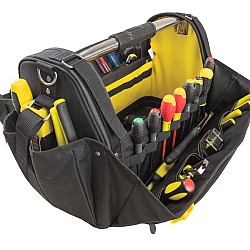 Geanta de scule Stanley FMST1-80146, maner metalic, compartiment principal deschis, buzunare multiple