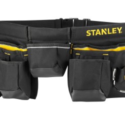 Centura pentru scule din material textil Stanley 1-96-178, buzunare multiple, suport pentru ciocan