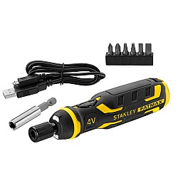 Surubelnita electrica Stanley FatMax 4V FMHT66719-0, baterie reincarcabila de 1.5Ah si cablu USB pentru incarcare usoara, 0.9nm, accesorii