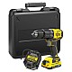 Masina de gaurit si insurubat cu percutie cu acumulator 18V Stanley SFMCD715D1K-QW, motor fara perii, iluminare LED, 60nM, 1 x acumulator 2.0 Ah, incarcator si valiza transport – STANLEY SFMCD715D1K-QW