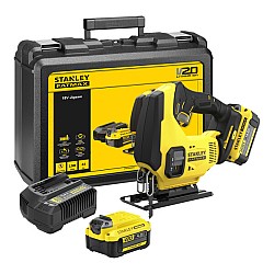 Fierastrau pendular cu acumulator 18V Stanley Fatmax V20 SFMCS600M2K, 2 x acumulator 4 Ah, incarcator si valiza transport