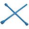 Cheie cruce pentru roti Unior cu diametrul de 17 x 19 x 21 x 23 mm