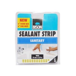 Bandă de etanșare siliconică BISON Sealant Strip, alb, 22mmx3,35m