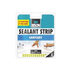 Bandă de etanșare siliconică BISON Sealant Strip, alb, 38mmx3,35m