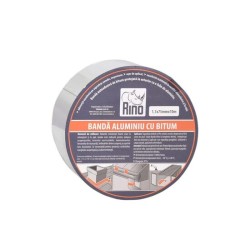 Bandă de etanșare din aluminiu cu bitum RINO, 1mmx75mmx10m