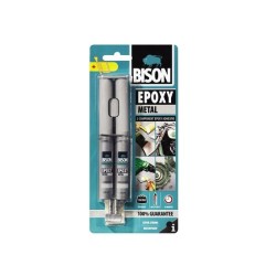Adeziv bicomponent cu aspect metalic BISON Epoxy Metal, 2 x12ml Adeziv bicomponent cu aspect metalic BISON Epoxy Metal, 2 x12ml