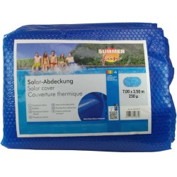 Prelată piscină solară de vară albastru 700x350 cm PE oval