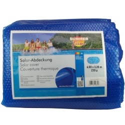 Prelată piscină solară de vară albastru 600x320 cm PE oval